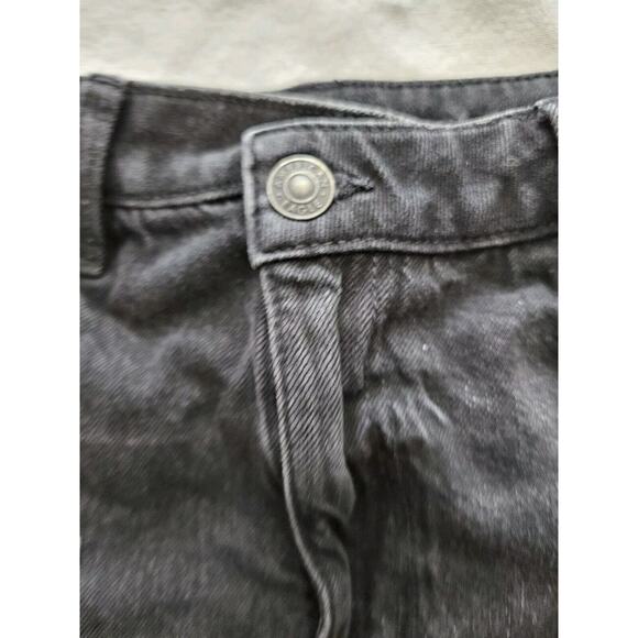 AMERICAN EAGLE Cross Waist Mom High Rise Shorts Distressed Black Size 10 - Picture 3 of 9